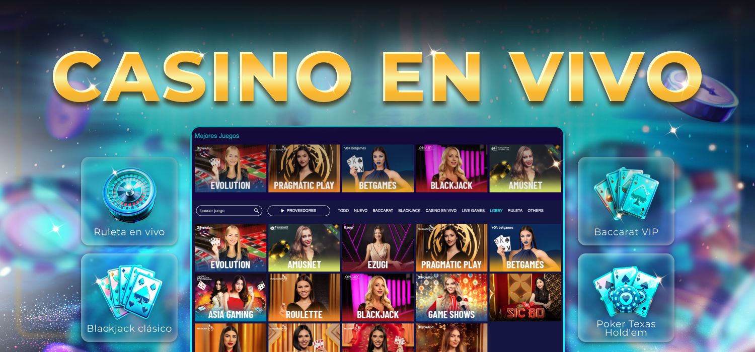 juegos de casino en vivo en la plataforma